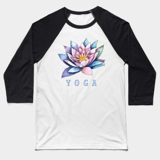 Yoga Lotus Flower Baseball T-Shirt